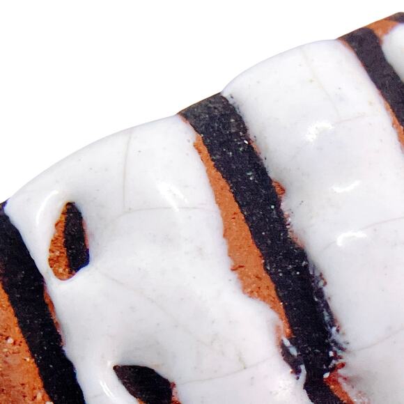 VTG 1960s Signed Garon Jamaica Earrings Ceramic Terracotta Clip On Caribbean - Picture 6 of 10